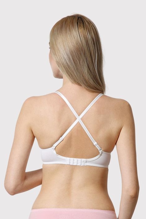 Van Heusen Women White Solid Anti Bacterial Wireless Bra |32B