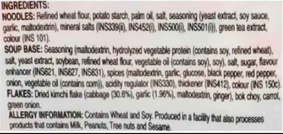 Korean Nongshim Kimchi Ramyun Noodle Soup Veg