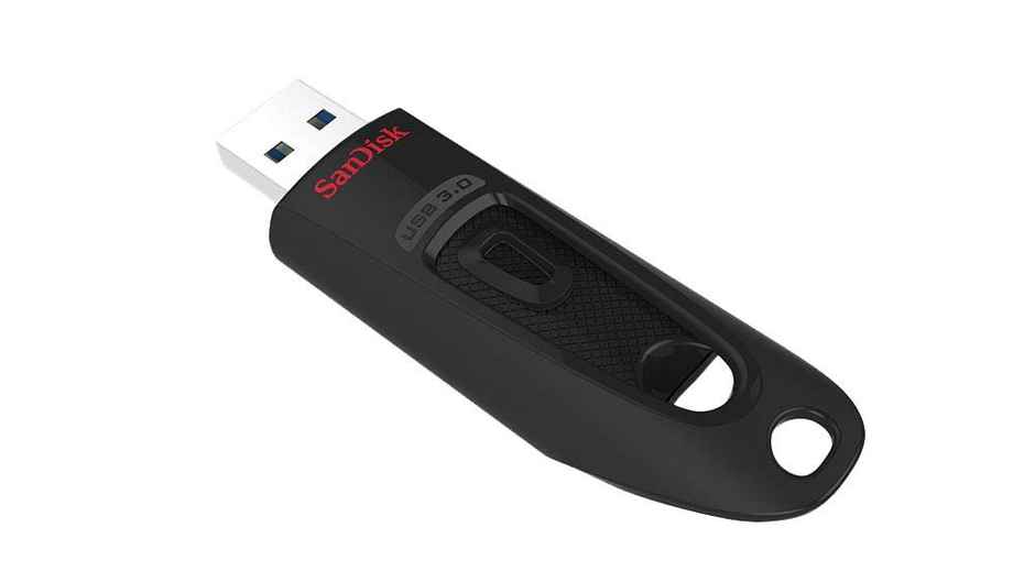 Sandisk Ultra USB 3.0 256 GB Flash Drive, Black, Stylish Sleek Design, 5Y Warranty