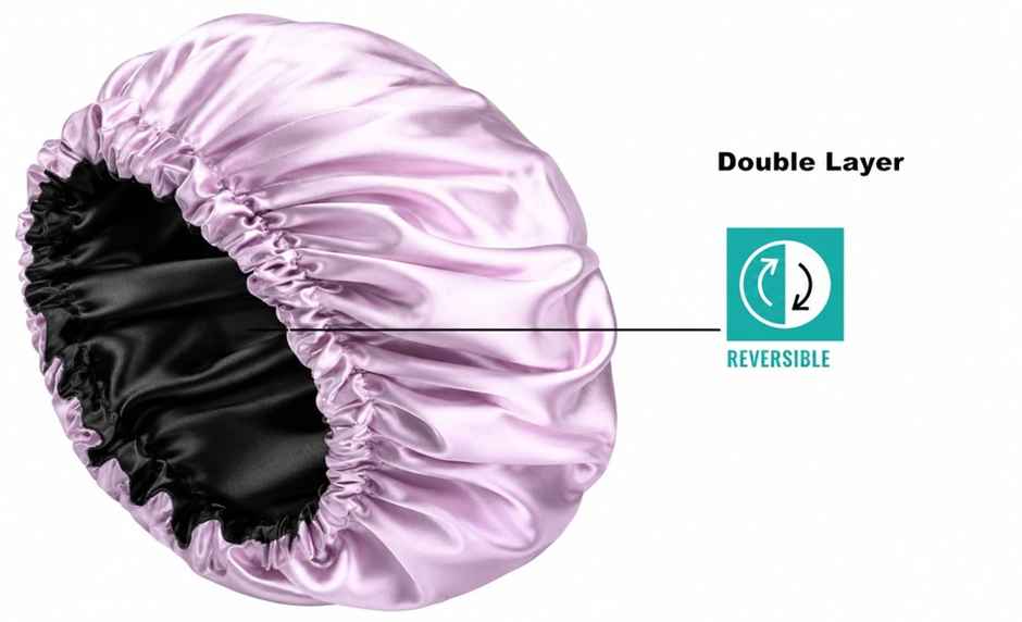 Bronson Professional Luxury Satin Hair Bonnet Cap For Sleeping For Women & Girls | Color May Vary