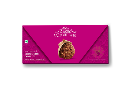 Sunfeast Baked Creations Walnut & Choco Chip Cookies