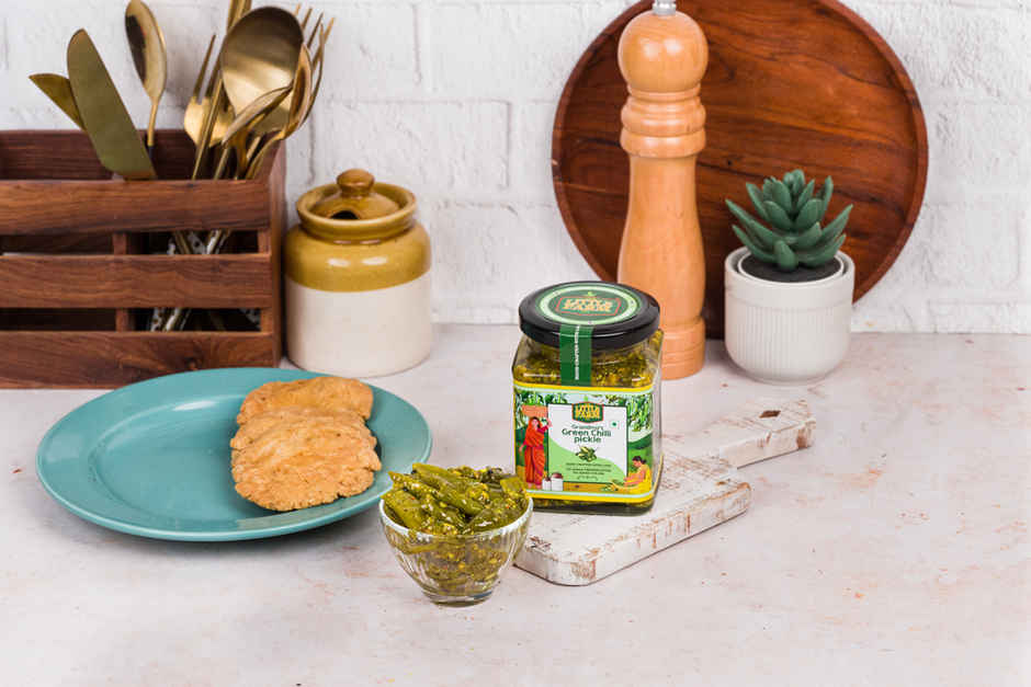 The Little Farm Co. Green Chilli Pickle Achaar | No Added Preservatives