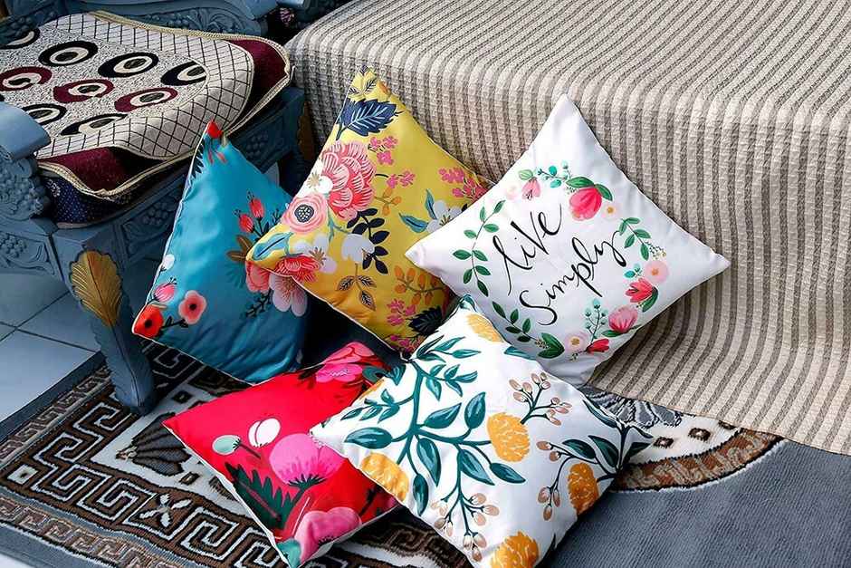 Status Printed Cushion Cover Set of 2 | 40 x 40 Cm | Print May Vary