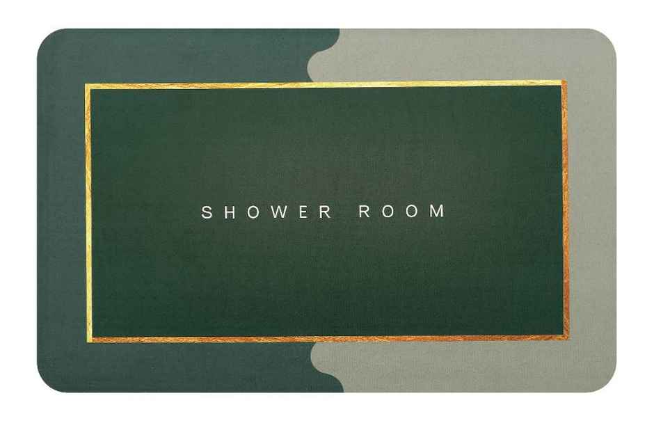 Homeharmony Anti- Skid Rubber Floor Mat Dark Green | 57 x 36 cm
