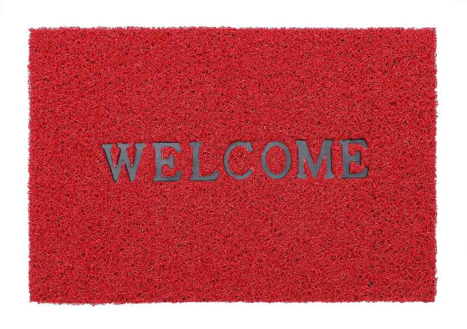 Homeharmony Grass Red Welcome Door Mat, (60x40Cm)