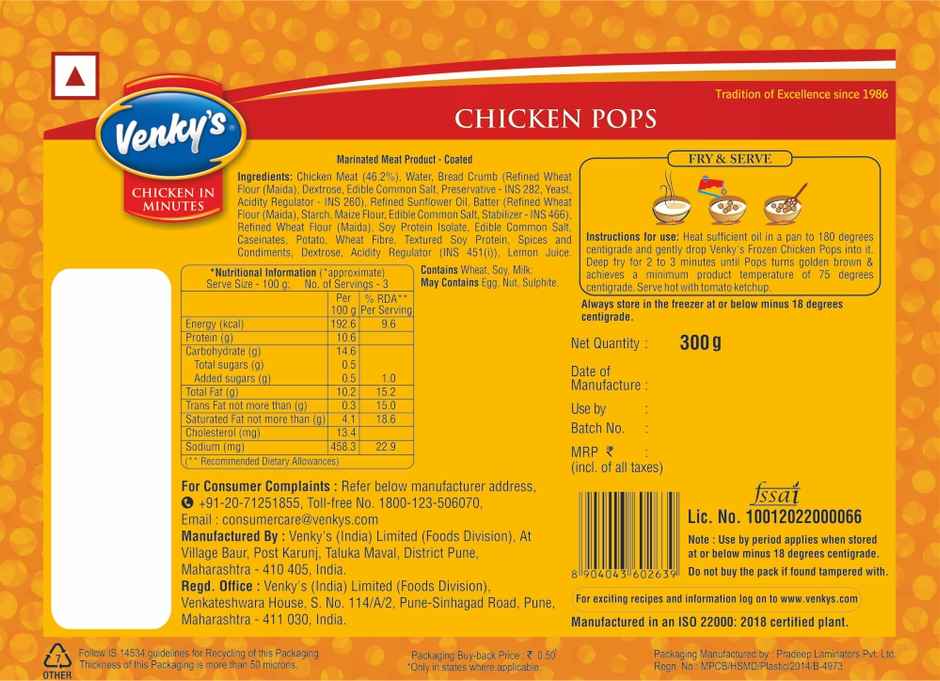 Venky's Chicken Pops