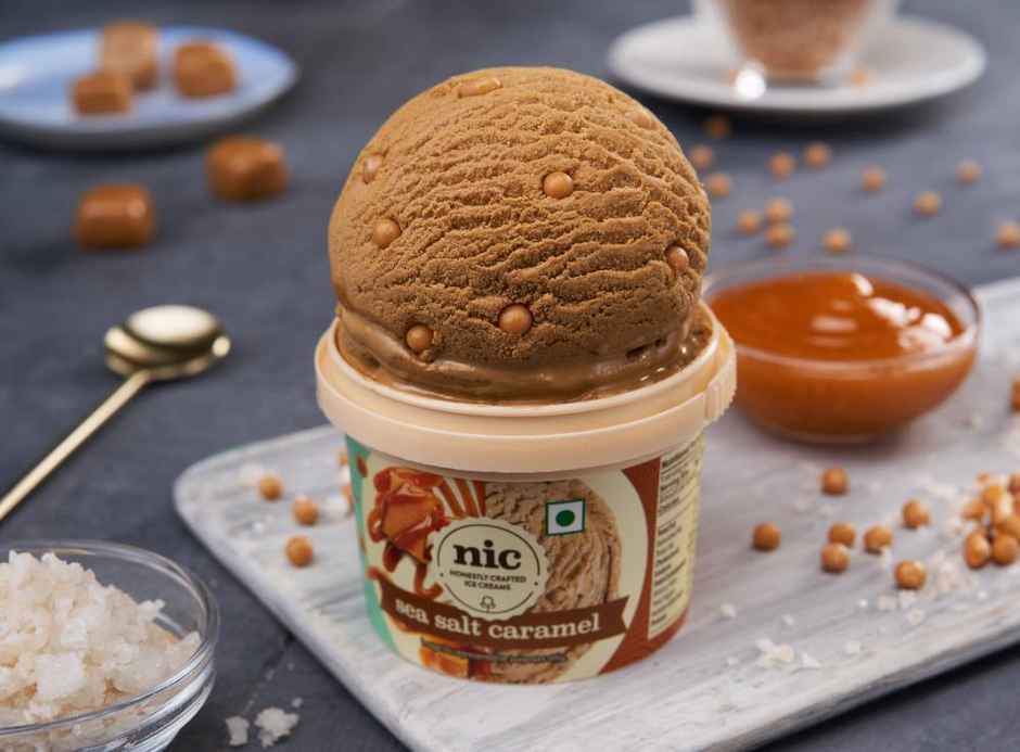 NIC Sea Salt Caramel Ice Cream Cup | Preservative Free | No Artificial Flavors