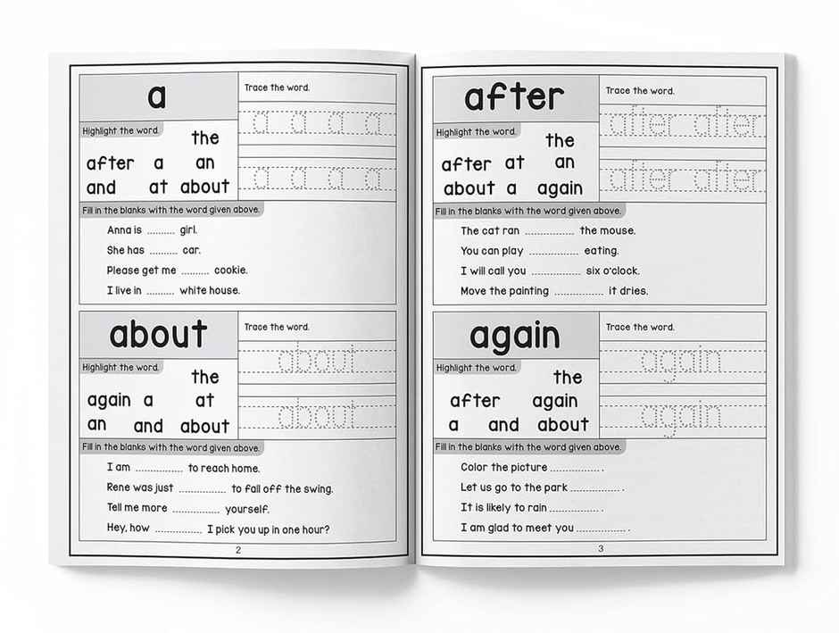 201 Sight Words and Sentence (with 800+ Sentences to Read)- Activity Book for Children