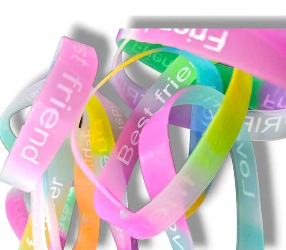 Friendship Bands Rubber Pastel Colour Multi | Assorted | Pack Of 5 | Gullak