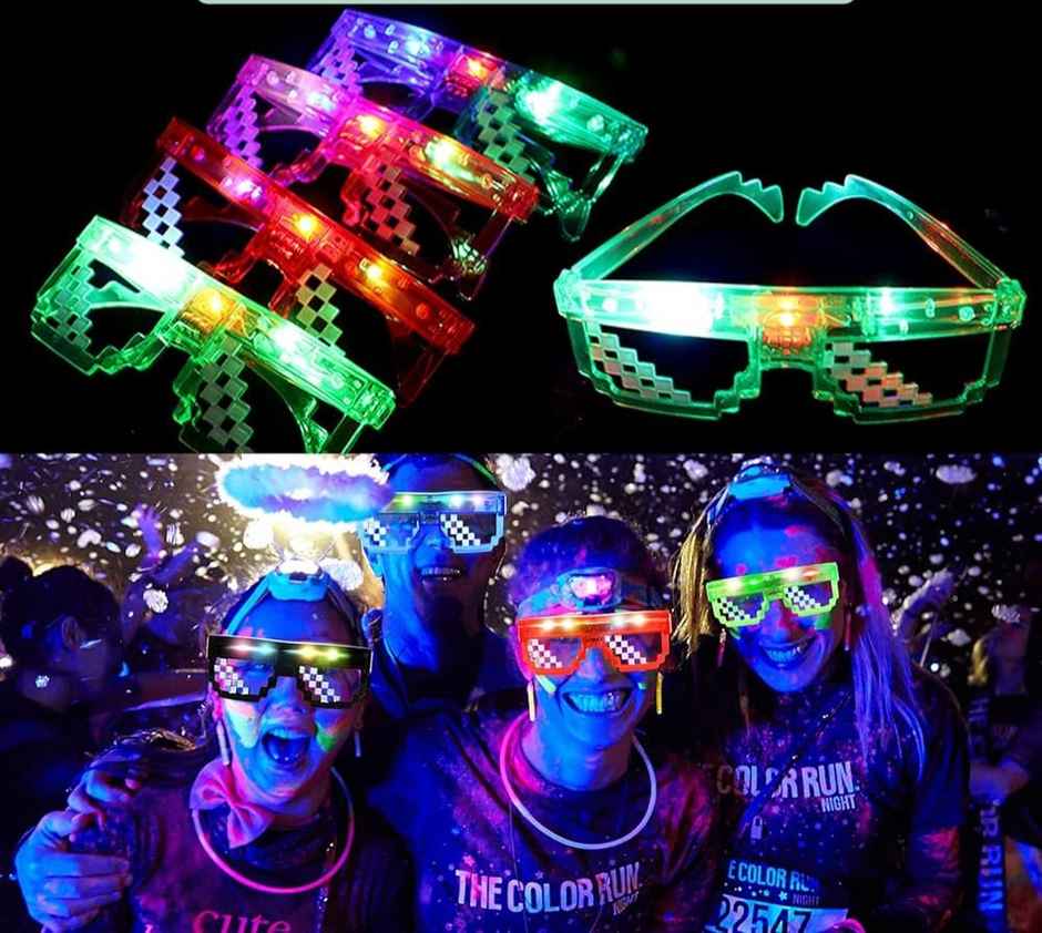 Party LED Pixel Goggle | Halloween Special | Colour May Vary | Gullak