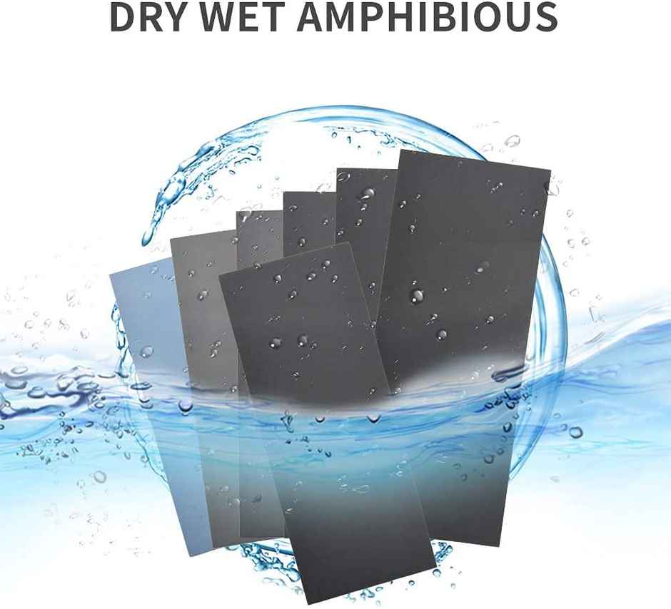 Lumivolt 4 pcs A4 Size Sanding Paper, Sanding Paper Set, Sand Papaer, Upgraded Dry Wet Waterproof