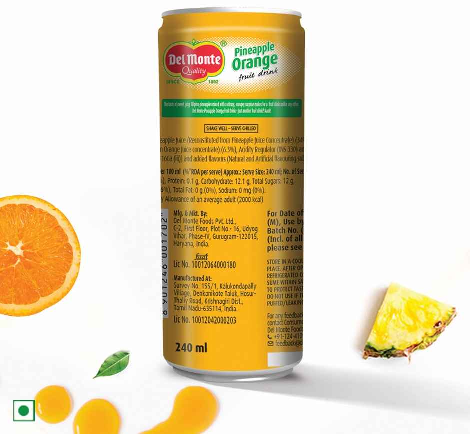 Del Monte Fruit Drink - Pineapple Orange Juice