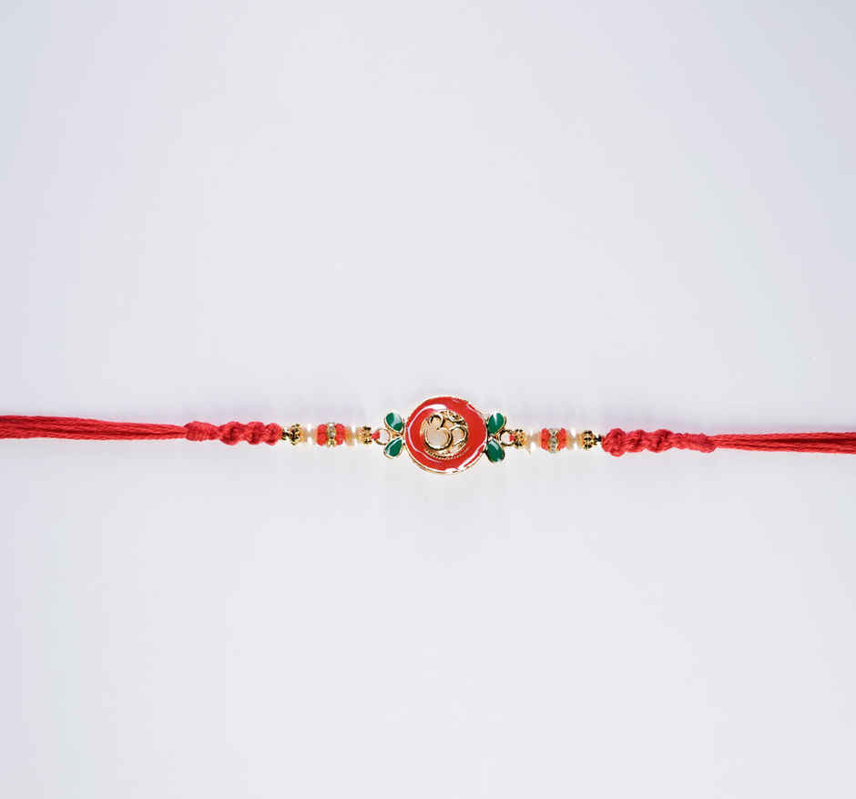 Cadbury Dairy Milk Silk Bubbly Chocolate Bar(50gms) & Aurum Om Rakhi With Meenakari(1pc) Combo