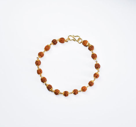 Aurum Bracelet Rakhi With Rudraksh - Spiritual and Stylish