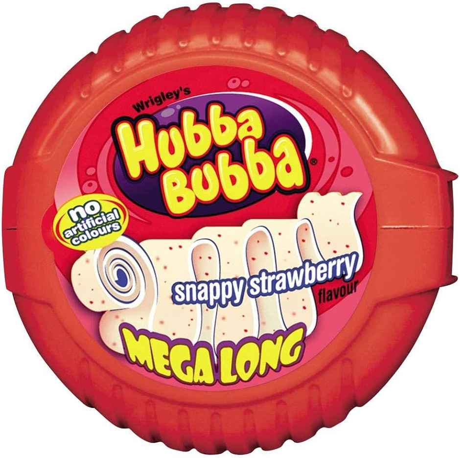 Wrigley's Haubba Bubba Snappy Strawberry Mega Long Chewing Gum