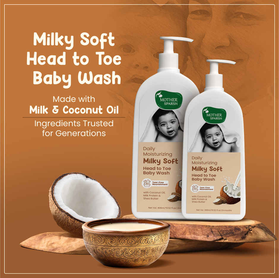 Mother Sparsh Milky Soft Head to Toe Baby Wash