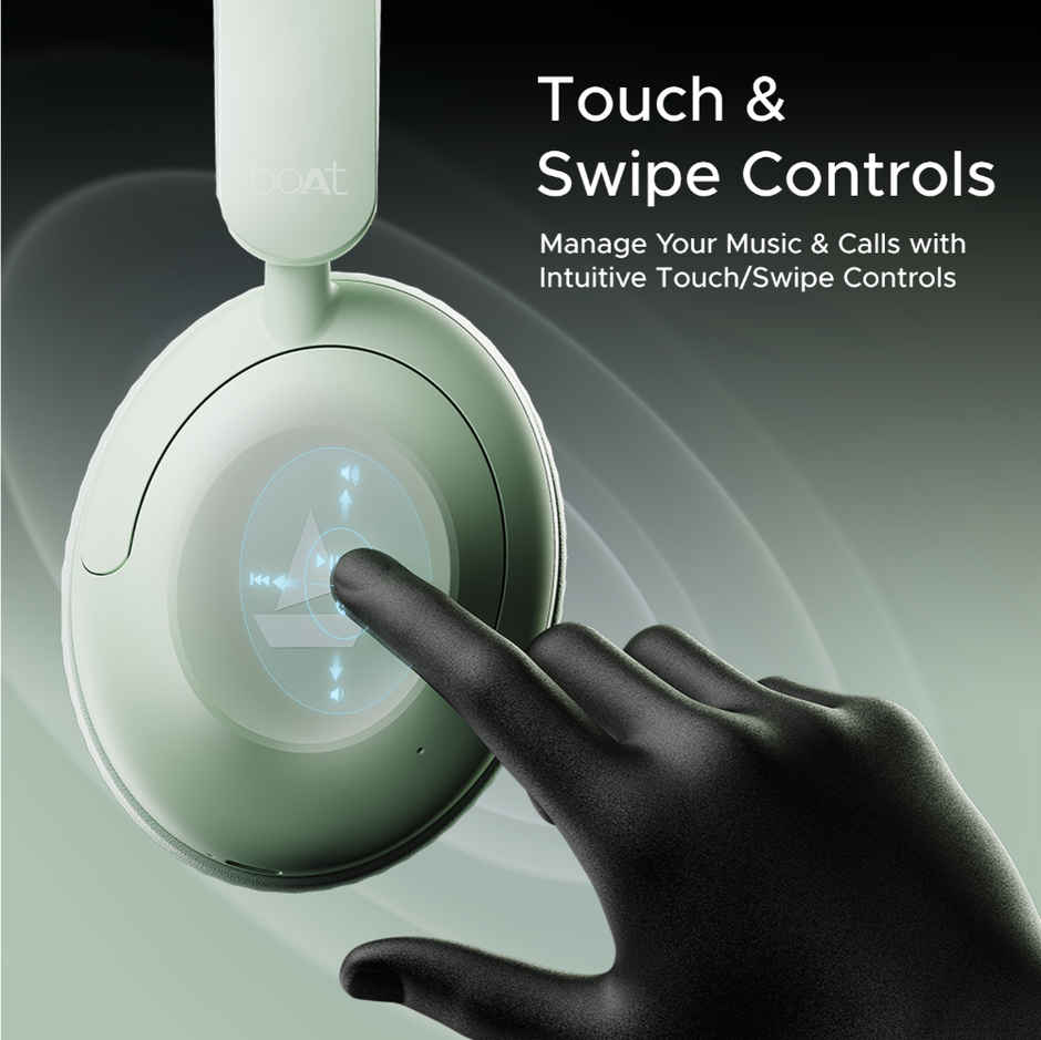 boAt Rockerz 650 Pro BT Headphones W/ Dolby Audio | 80H Playtime | Sage Green