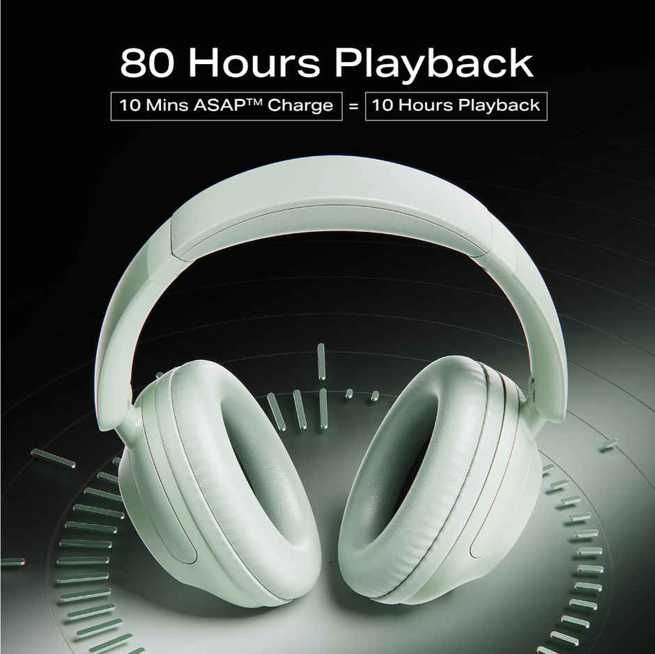 boAt Rockerz 650 Pro BT Headphones W/ Dolby Audio | 80H Playtime | Sage Green