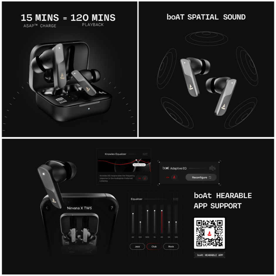 boAt Nirvana X TWS (2025),Knowles Dual Drivers,Hi-Res Audio LDAC,App Support,4Mic ENx,Dual Pair,Spatial Audio,Fast Charge, Bluetooth Earbuds, TWS Ear Buds Wireless Earphones with mic (Cosmic Onyx)
