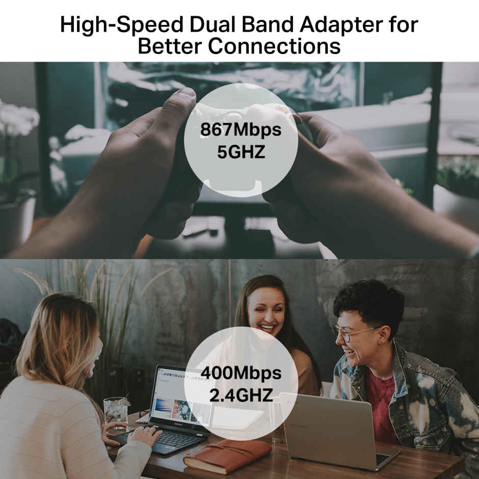 Tp-Link Archer T3U Ac1300 Mini Wireless MU | Mimo 3.0 Port Dual Band USB Adapter - Black