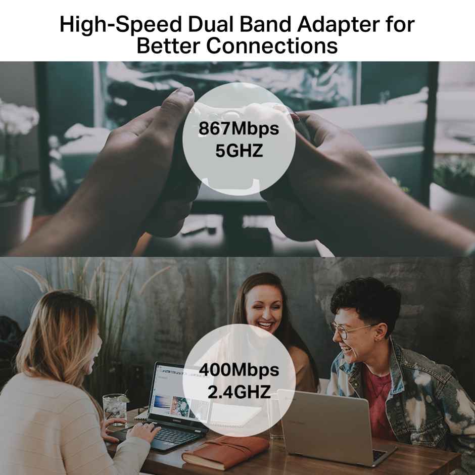 Tp-Link Archer T3U Ac1300 Mini Wireless MU | Mimo 3.0 Port Dual Band USB Adapter - Black