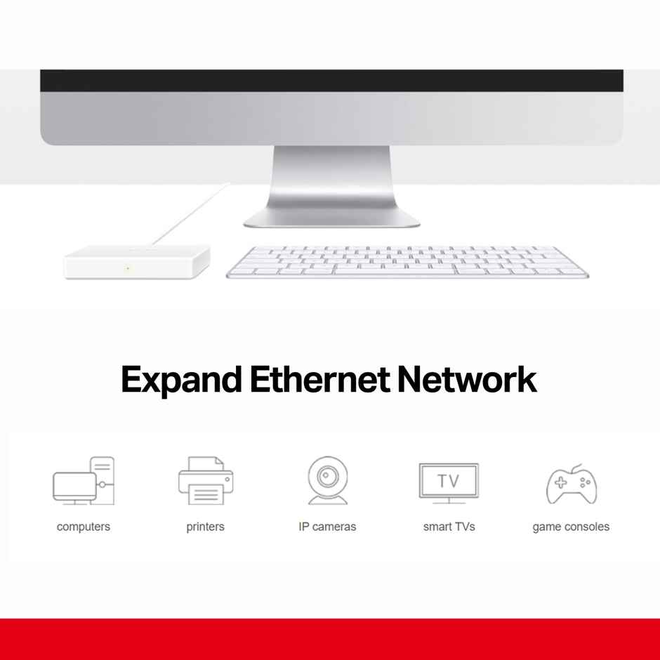 Mercusys MS108 8-Port 10/100Mbps Ultra-Compact Ethernet Desktop Network Switch - RJ45 Ports