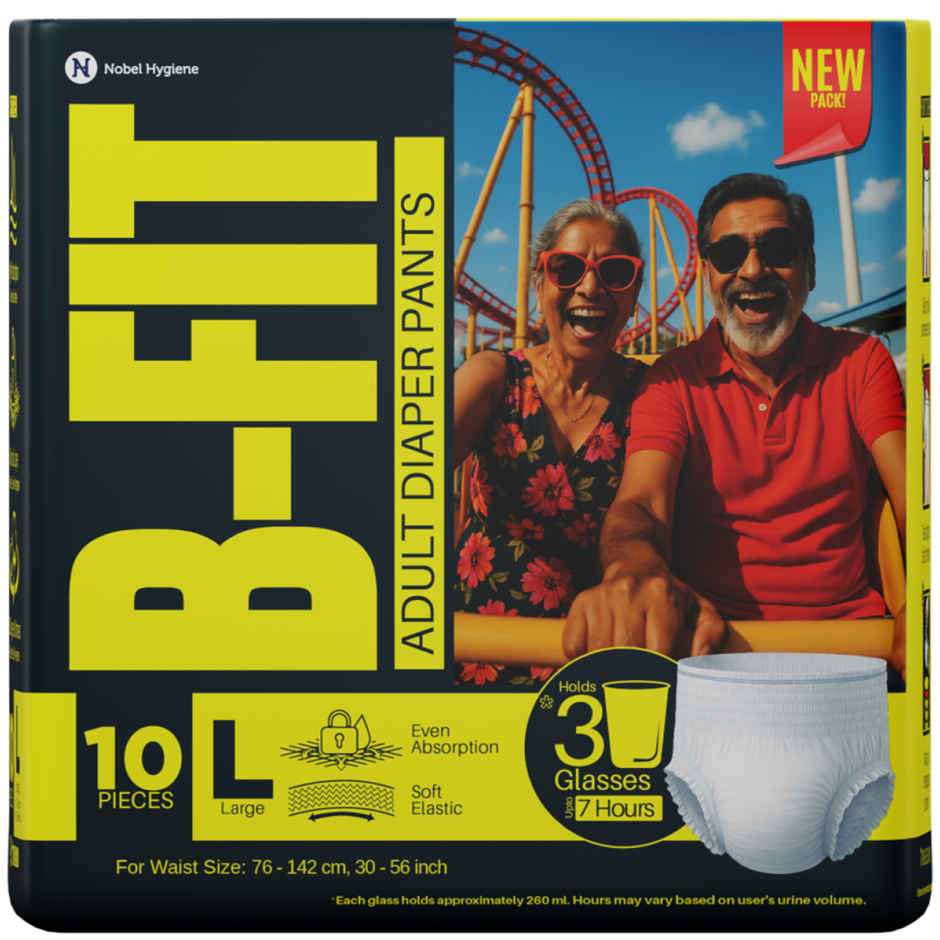 B-FIT Adult Diaper Pant | Regular Type | L | 30 - 56 inch Combo