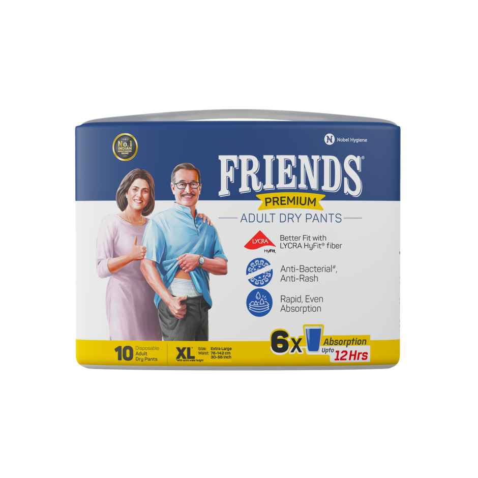 Friends Premium Adult Diaper (Pants, XL , 90-166 cm)