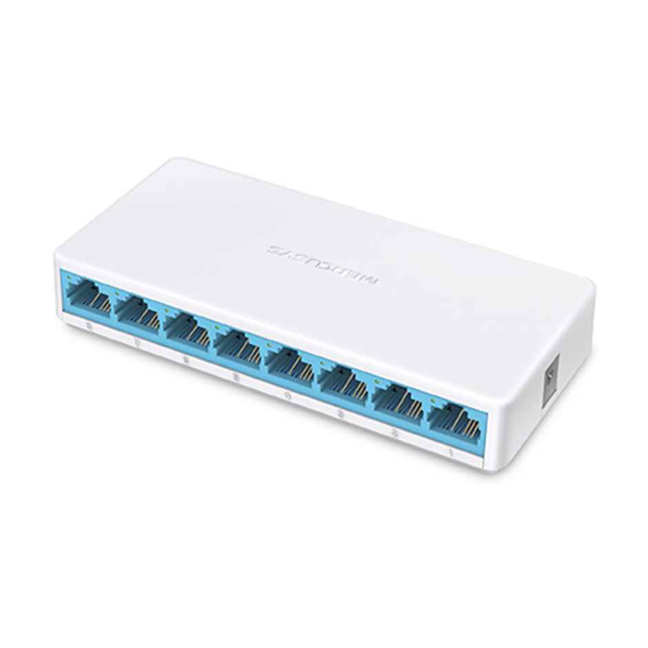 Mercusys MS108 8-Port 10/100Mbps Ultra-Compact Ethernet Desktop Network Switch - RJ45 Ports
