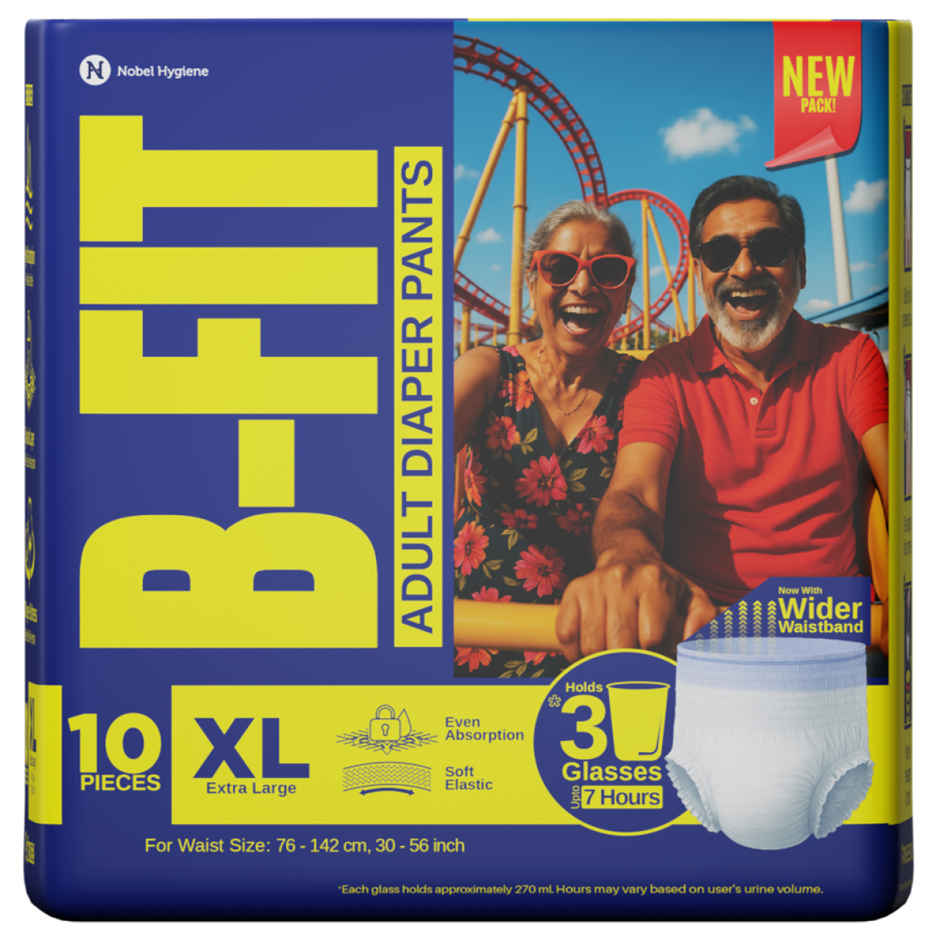 B-FIT Adult Diaper Pant | Regular Type | XL | 30 - 56 inch