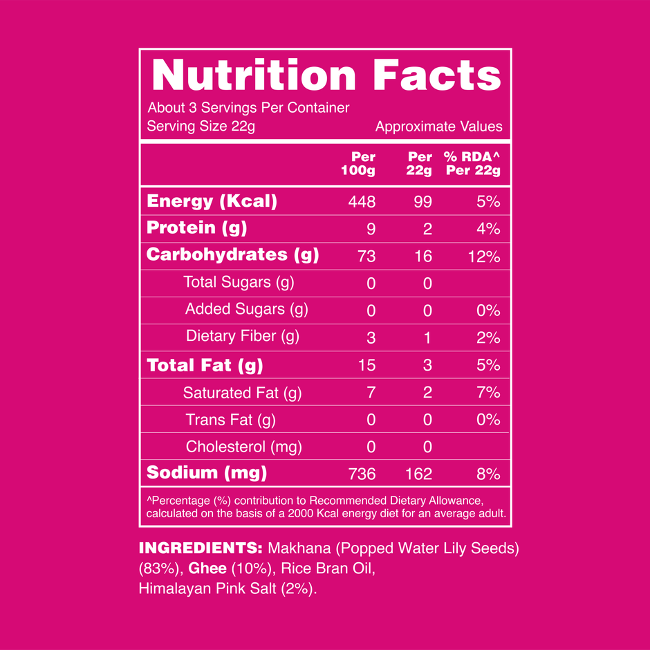 Taali Roasted Makhana - Ghee & Himalayan Pink Salt, Natural, Rich in Protein
