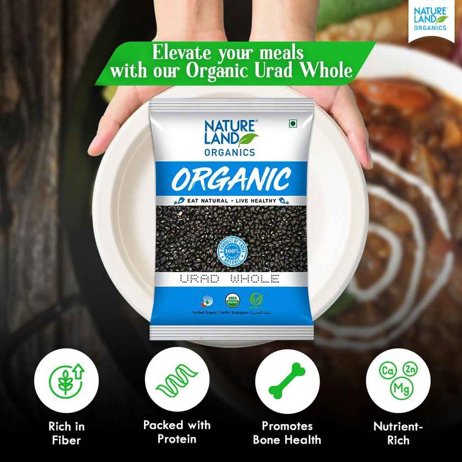 Natureland Organics Urad Whole