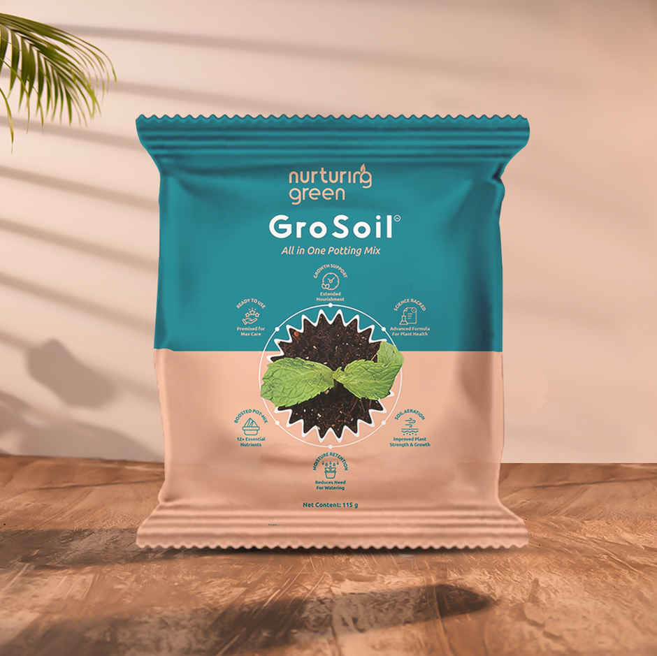 Nurturing Green - GroSoil | 115gm disc | All-in-One Potting Soil for Plants | Potting Soil Mix