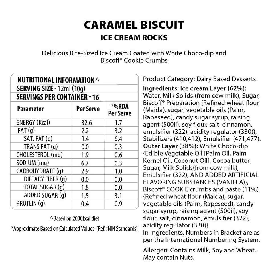 Baskin Robbins Caramel Biscuit Ice Cream Rocks Bon Bon Bites