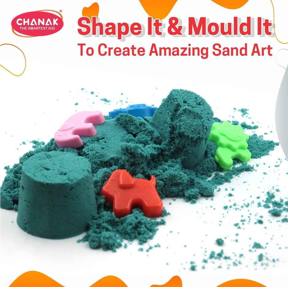Aditi Toys 1kg Creative Sand Kit - Includes 13 Moulds, Non-Toxic & Stain-Free Sand for Kids 3+