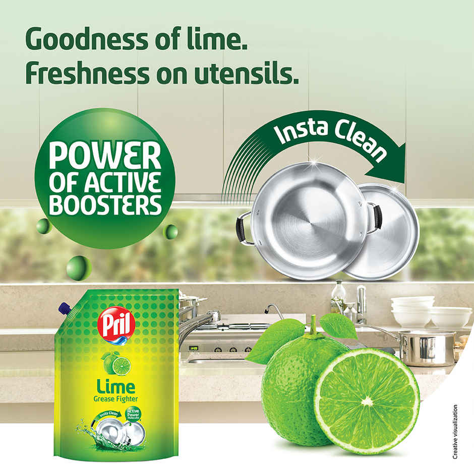 Pril Lime Dishwash Liquid - 140 ml