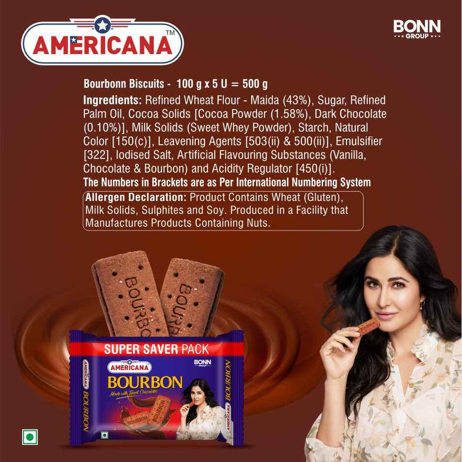 Americana Bourbon Chocolate Sandwich Biscuits