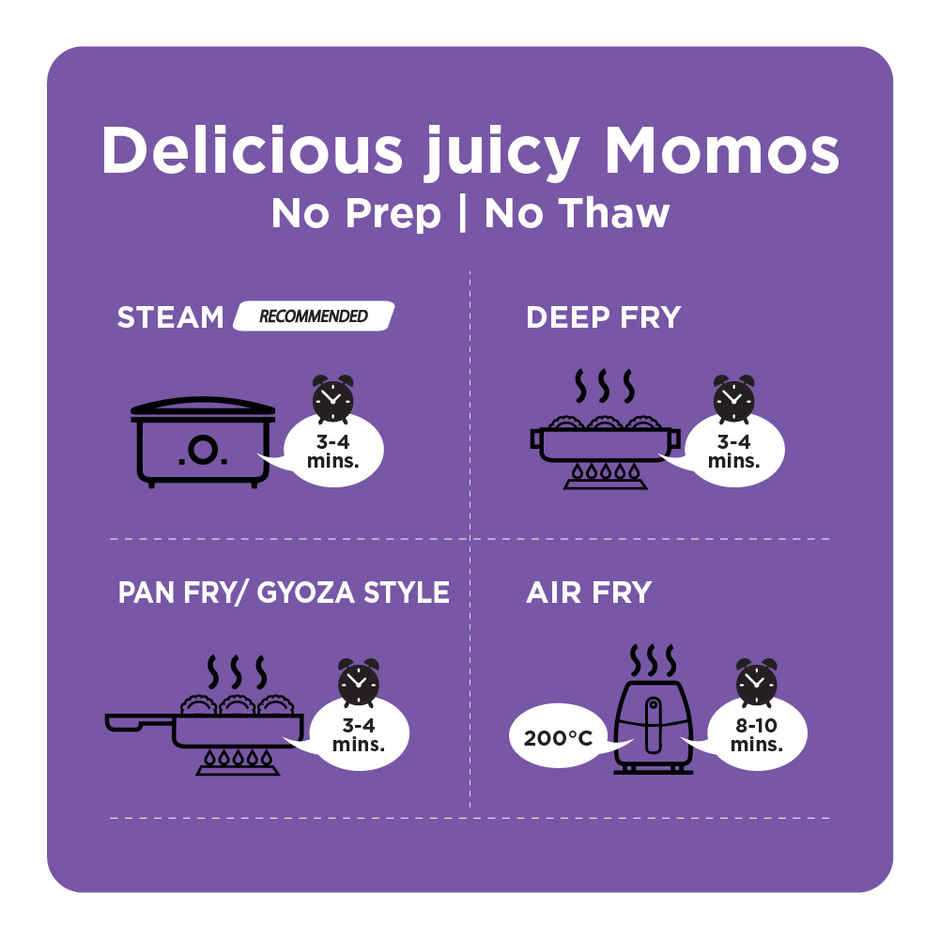 Prasuma Momos Cheesy Spicy Veg(24pc) & Prasuma Momos Original Chicken(24pc) Combo