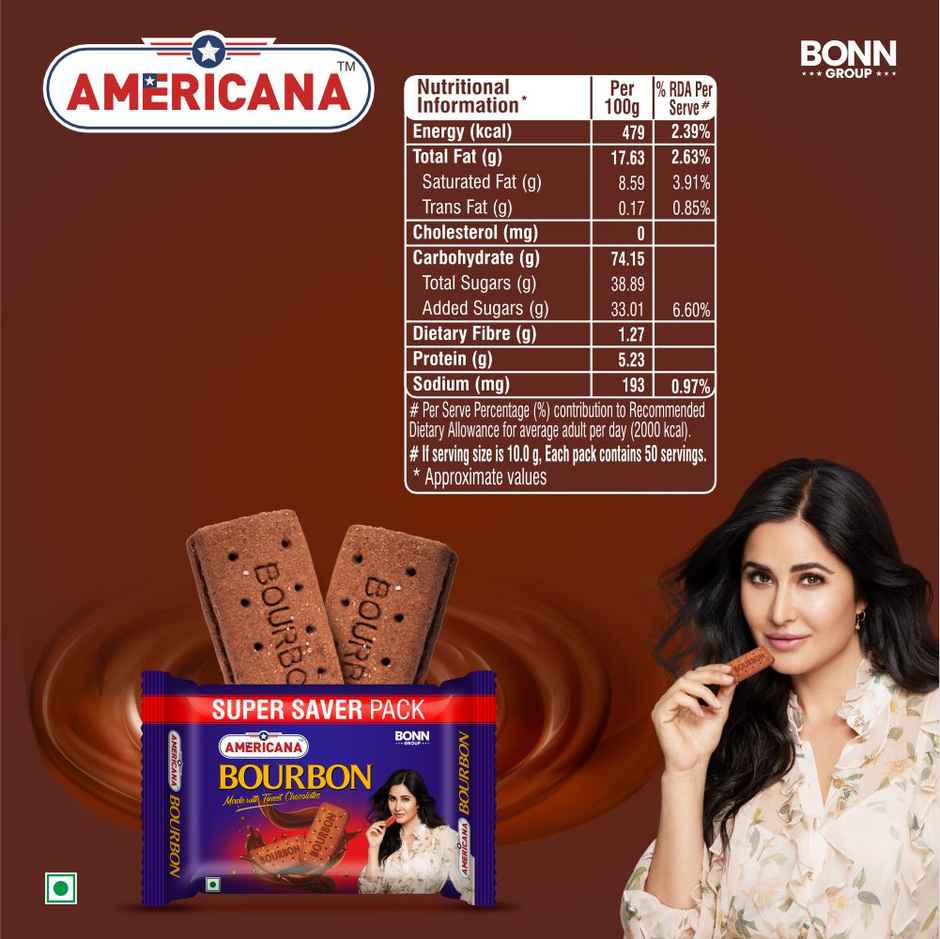 Americana Bourbon Chocolate Sandwich Biscuits