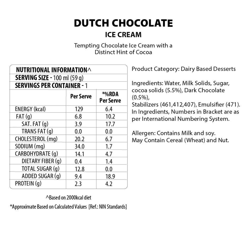 Baskin Robbins Dutch Chocolate Ice Cream Cup