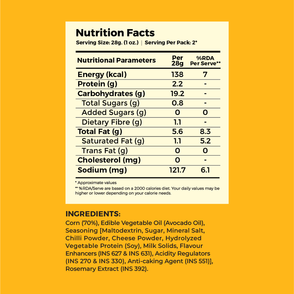 4700BC Cheese & Jalapeno Nachos, made in Avocado Oil