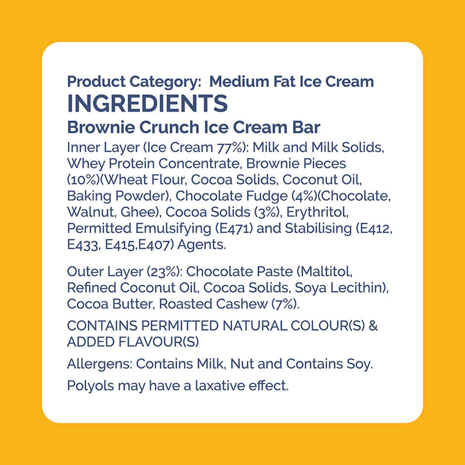 Get-A-Way Brownie Crunch Ice Cream Stick | Zero Added Sugar