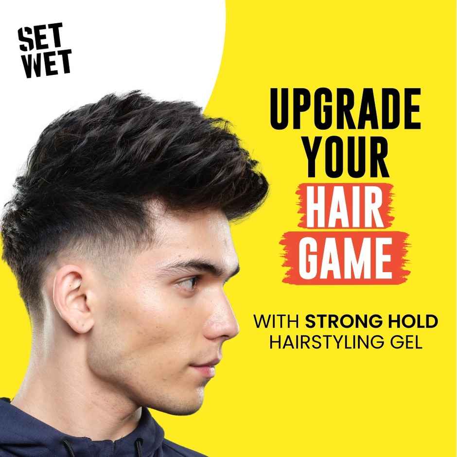 Set Wet Hair Gel for Men Ultimate Hold Maximum Hold Jar