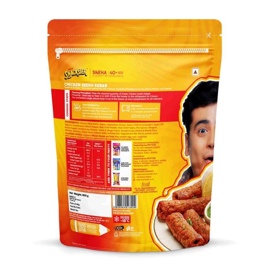 Sneha Snackster Chicken Seekh Kebab