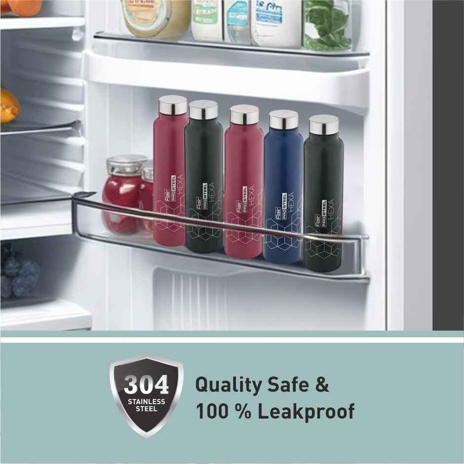 Flair Hexa 1000Ml Stainless Steel Water Bottle - Blue Thunder