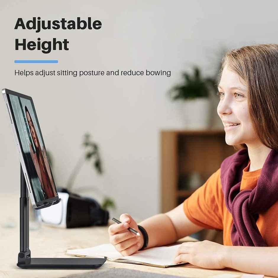 Sounce Foldable Portable Phone Holder Stand |Stable | for 4-8 Inch Smartphones | Black