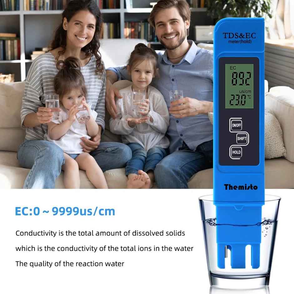 Themisto Tds-40 Tds Meter/Digital Tds Meter With Temperature Water Quality For Ro Purifier (Tds Ec)