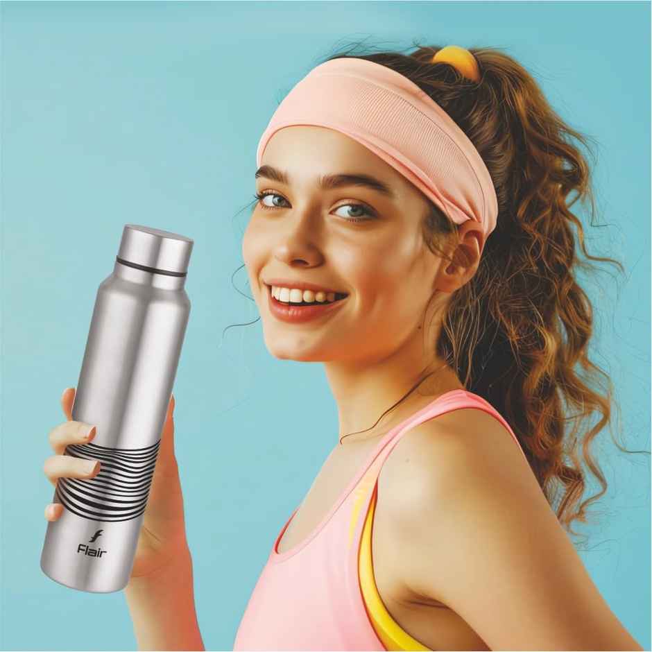 Flair O2 2A Stainless Steel Water Bottle 970 ml | Silver