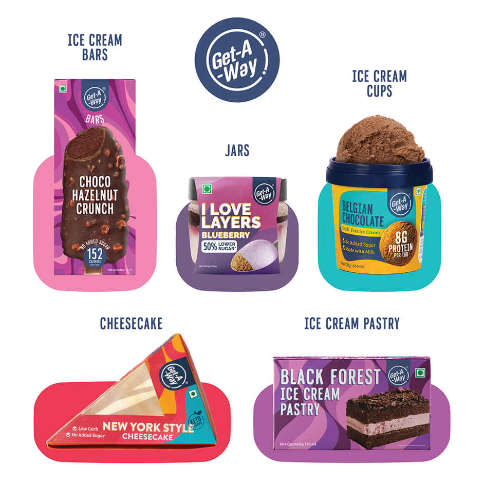 Get-A-Way Chocolate Brownie Fudge High Protein Ice Cream Cup | Zero Added Sugar