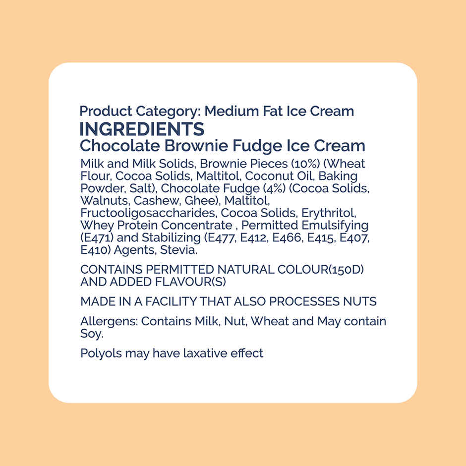 Get-A-Way Chocolate Brownie Fudge High Protein Ice Cream Cup | Zero Added Sugar
